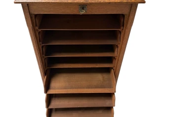 Art Nouveau Filing Cabinet with Tambour Shutter Door, 1900s